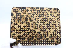 Christian Louboutin クリスチャンルブタン スタッズ クラッチバッグ セカンドバッグ レオパード