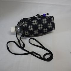 ペットボトルカバー　布製　保冷保温シート入り 和柄　信玄袋風