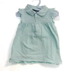 ポロラルフローレン ワンピース ノースリーブ コットン ブランド トップス キッズ 女の子用 4サイズ 水色系 POLO RALPH LAUREN 【中古】