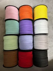 合皮 スエードコード スエード紐 PUレザー 紐 コード  3m全12色選べる