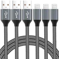 【新品】 for iphone 充電 ケーブル【2025新版 MFi認証】2M 3本セット 純正 ライトニングケーブル ナイロン編 断線防止 to lightning ケーブル 高速データ転送 急速充電 &超高耐久 充電器 for iPhone 14/14 1