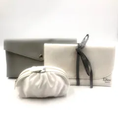 Dior  ディオール　ノベルティポーチ 3点セット　ホワイト×2 シルバー×1 レディース