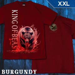 GENJU XXLサイズ 熊 ベア アニマル メンズ クール かっこいい Tシャツ 半袖 King of Beast 