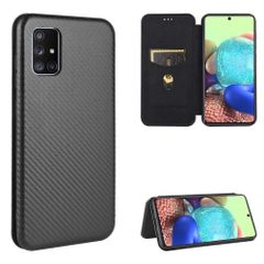 ケース 手帳型 薄型 5G 炭素繊維調 galaxy a51 5g scg07 sc-54a財布型 A51 マグネット式 カード収納あり ストラップホール ストラップ付 ギャラクシー Galaxy A51 5G ケース カバー 全面保護 【Dingxin】 耐