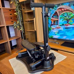 SHOP JAPAN ショップジャパン NICE DAY ナイスデイ 専用ハンドル付き 健康ステッパー ブラック　◇