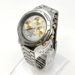 セイコーアルバ SEIKO ALBA クロノグラフN944-6A30 メンズ　腕時計　クォーツ　文字盤シルバー　動作未確認品　管理番号KKVHAKO17