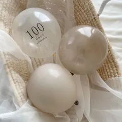 100日祝い バルーン 3枚 セット お食い初め 100days 風船 飾り