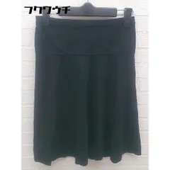 ◇ PLST プラステ 膝丈 フレア スカート サイズ2 ブラック レディース 【中古】 【1002801453312】