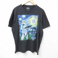 XL/古着 半袖 Tシャツ メンズ スターウォーズ STAR WARS ストームトルーパー コットン クルーネック 黒 ブラック 25jun19 中古
