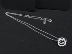 ■美品■ COACH コーチ ラインストーン ネックレス ペンダント アクセサリー レディース メンズ シルバー系 DJ4962