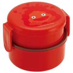 スケーター(Skater) 弁当箱 500ml 2段 丸型 おにぎりケース 抗菌 日本製 ハウルの動く城 カルシファー スタジオジブリ ONWR1AG-A