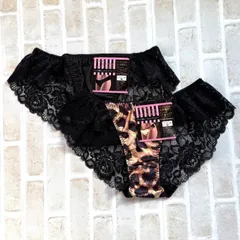 送料無料！3枚セット　バックレースショーツ　ふんわり　跡がつきにくい｜ブラック無地、ヒョウ柄から選べます｜フレアー｜リラックス｜透け感｜M/L/LL　87108　レディース　インナー『 ル ソレイユ 』