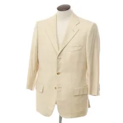 Sartoria Attolini / テーラードジャケット/52/カシミア/ベージュ/チェック 中古】サルトリア アットリーニ Sartoria Attolini カシミヤ チェック
