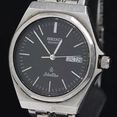 稼働 SEIKO シルバーウェーブ 黒文字盤 デイデイト メンズ時計 - メルカリ