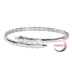 BVLGARI バングル ブルガリ・ブルガリ シルバー レザー 美品 未使用 BVLGARI バングル ブルガリ・ブルガリ シルバー レザー 美品 未