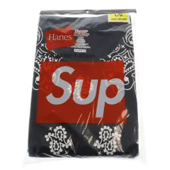 SUPREME (シュプリーム) 22AW×Hanes Bandana Tagless Tee ヘインズ バンダナ総柄プリント半袖Tシャツ 2枚セット ブラック