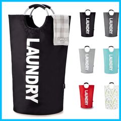 【特価商品】100L 大 Caroeas ランドリーバスケット ランドリーかご 洗濯かご 大容量 折りたたみ ランドリー収納 おしゃれ 撥水加工 取っ手付き