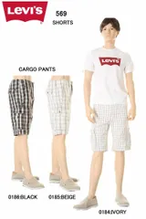 Levis USA 569 MODEL リーバイス ハーフパンツ カーゴパンツ リラックスフィット ショーツ 12463-0184-0185-0186 28～42inch リーバイス ジーンズ SHORTS チノパン ツイル生地 ショートパンツ 短パン 新品