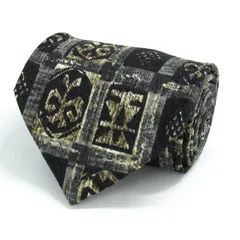 コムサデモードメン ブランド ネクタイ 格子柄 小紋柄 シルク PO メンズ ネイビー COMME CA DU MODE 【中古】