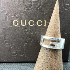 GUCCI グッチ リング 指輪 ブランデッド Gロゴ シルバー 925 9号 箱付き