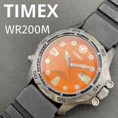 タイメックス　ダイバー　オレンジ タイメックスダイバー腕時計ラバーTIMEX200MオレンジBIGワイルド