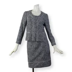 【新品同様】ロートレアモン スカートスーツ 上38 下36 ★未使用に近い★ 上M 下S ツイード セレモニースーツ LAUTREAMONT ★極美品★