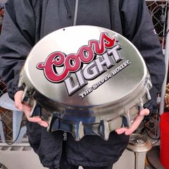 ビッグサイズ　エンボスクラウンサイン/coors クアーズライト/ブリキ看板　アメリカン雑貨　Bar