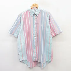 XL/古着 ラルフローレン チャップス 半袖 ブランド シャツ メンズ 90s ワンポイントロゴ オックスフォード 大きいサイズ コットン ボタンダ