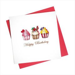 Quilling Card バースデーカード [Cupcake Birthday] BD113