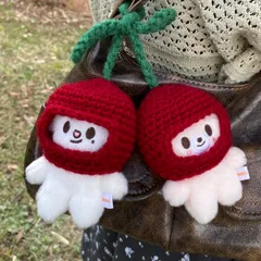 さくらんぼ　被り物　10cmぬい用