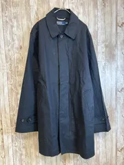 【フォロー割引20%】 Polo byRalphLauren トレンチコート ブラック セミロング 黒 M 【0793】