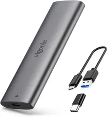 vigoole M.2 SSD ケース 工具が不要 USBC SATA NGFF ケース M.2 SSDアダプター B key/B+M keyのみ対応 USB 3.1 Gen2 6Gbps 外付けケース UASPをサポートTrim指令