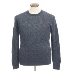 【新品】タリアトーレ TAGLIATORE リネン ケーブル編み クルーネックニット グレイッシュネイビー系【サイズ50】【メンズ】のサムネイル