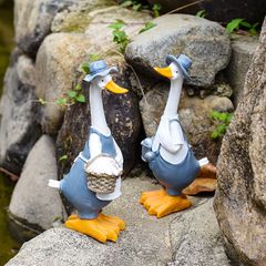 置物北欧 アヒル ダック 2点セット 選べる2TYPE 樹脂 ガーデニング 飾り物 庭 ガーデン おしゃれ オーナメント カントリー雑貨 インテリア 装飾品 可愛い 玄関先