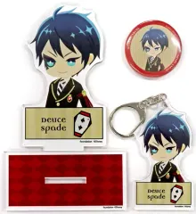 【中古】雑貨 デュース・スペード アクリルスタンド＆アクリルキーホルダー＆缶バッジ グッズ3種セット 「ディズニー ツイステッドワンダーランド×ZOZOTOWN」