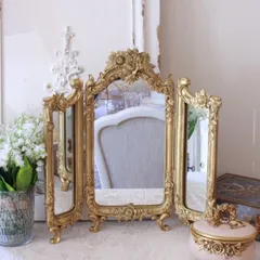 k525r122 ロココ調 まるでお姫様の部屋のようなクラシカルウォールミラー