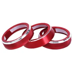 ルボナリエ ジムニー エアコンダイヤルカバー エアコンダイヤルリング インテリアパネル アクセサリー 3Pセット (レッド) [レッド]