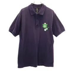 BEAMS T ビームスティー 半袖 ポロシャツ M ネイビー 鹿の子 メンズ 古着