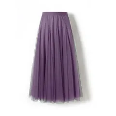 ☆ ラベンダー ☆ 75CM ☆ チュールスカート ロング レディース 春 夏 秋 おしゃれ tlsk023 チュール スカート ロング ロングスカート チュールスカート ボトムス ひざ下 膝下 レディース 大人 きれいめ おしゃれ かわいい プリーツ