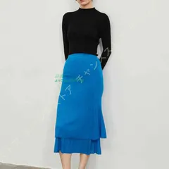 ニットスカート レディース 秋 冬 フレアスカート 春 厚手 大人 ウエストゴム きれいめ アイボベージュ グレー ミディアム丈 ブラック ロング丈 20代 ant4y798458