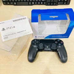 【動作OK】完品 箱付 SONY PS4 DUALSHOCK4 プレステ4 ワイヤレス コントローラー 純正 Wireless Controller 取扱説明書付き ブラック CUH-ZCT2J ソニー デュアルショック