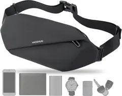 大容量 多機能 ウェストバッグ ボディバッグ メンズ レディース ショルダーバッグ 自転車 登山 ミニマリズム 軽量 通学 防水 肩掛けポーチ ブラック T101