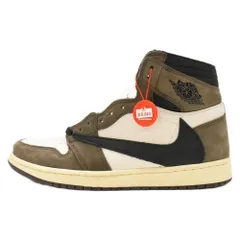 NIKE (ナイキ) ×TRAVIS SCOTT AIR JORDAN 1 RETRO HIGH OG TS SP CD4487-100 トラヴィススコット エアジョーダン1 レトロ ハイ ハイカットスニーカー US10/28cm ブラウン