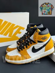 NIKE AIR JORDAN 1 RETRO HIGH OG ナイキ エア ジョーダン 1 レトロ ハイ OG メンズ スニーカー ハイカット YELLOW OCHRE/BLACK/SAIL イエロー DZ5485-701-WTO輸入2