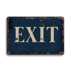 EXITサイン サインプレート 出口 サイン ドアプレート アイアン おしゃれ