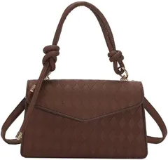 goodspoon ハンドバッグ ショルダー レディース ミニ フォーマル パーティーバッグ 斜めがけ 無地 シンプル 小型 手提げ コンパクトサイズ 冠婚葬祭 結婚式 入学式 卒業式 2WAY 財布(ブラウン,  23 x 14 x 6 cm)