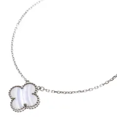 Van Cleef & Arpels (ヴァンクリーフアンドアーペル) カルセドニー ヴィンテージアルハンブラ ネックレス 750WG ホワイトゴールド VCARD34900 ジュエリー アクセサリー