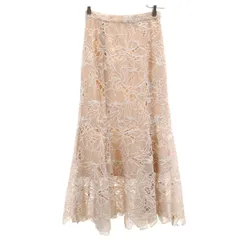 SNIDEL スナイデル ロング丈 カッティングレース マーメイドスカート 1 ベージュ レディース 古着
