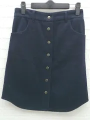 ◇ Adam et Rope アダム エ ロペ ミニ 台形 スカート 36 ネイビー *  【1002800154357】