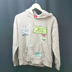 ◇ repipi armario フード 薄手 ストレッチ ワッペン プリント カジュアル 長袖 パーカー サイズM ブラウン レディース E  【1309040068537】のサムネイル